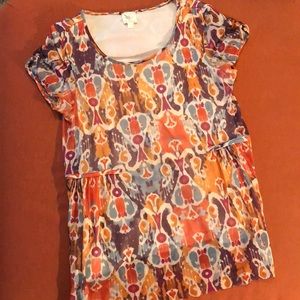 Anthropologie loose peplum blouse